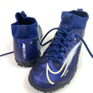 Nike Mercurial Soccer Boots Shoes, sz 6, Blue